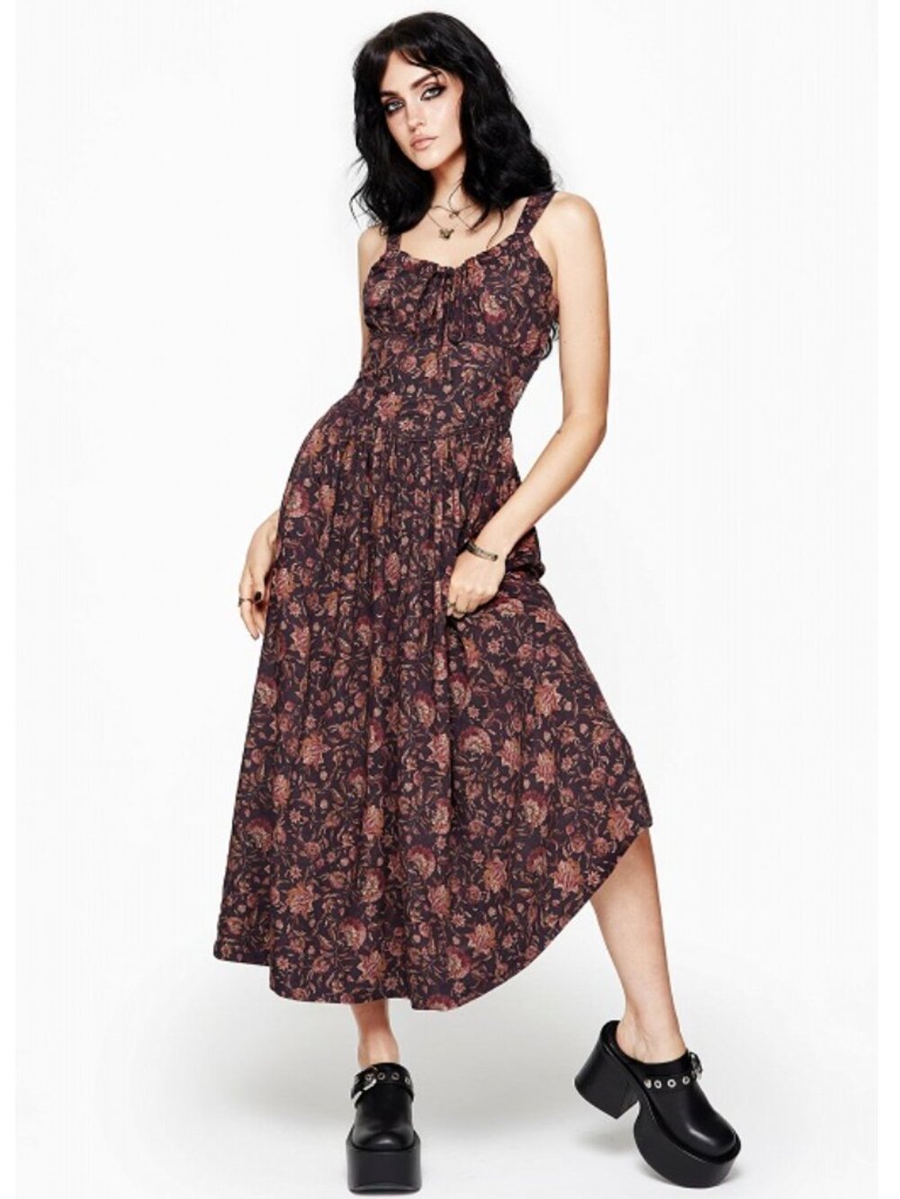 Skye Shirred Back Midaxi Dress US 2